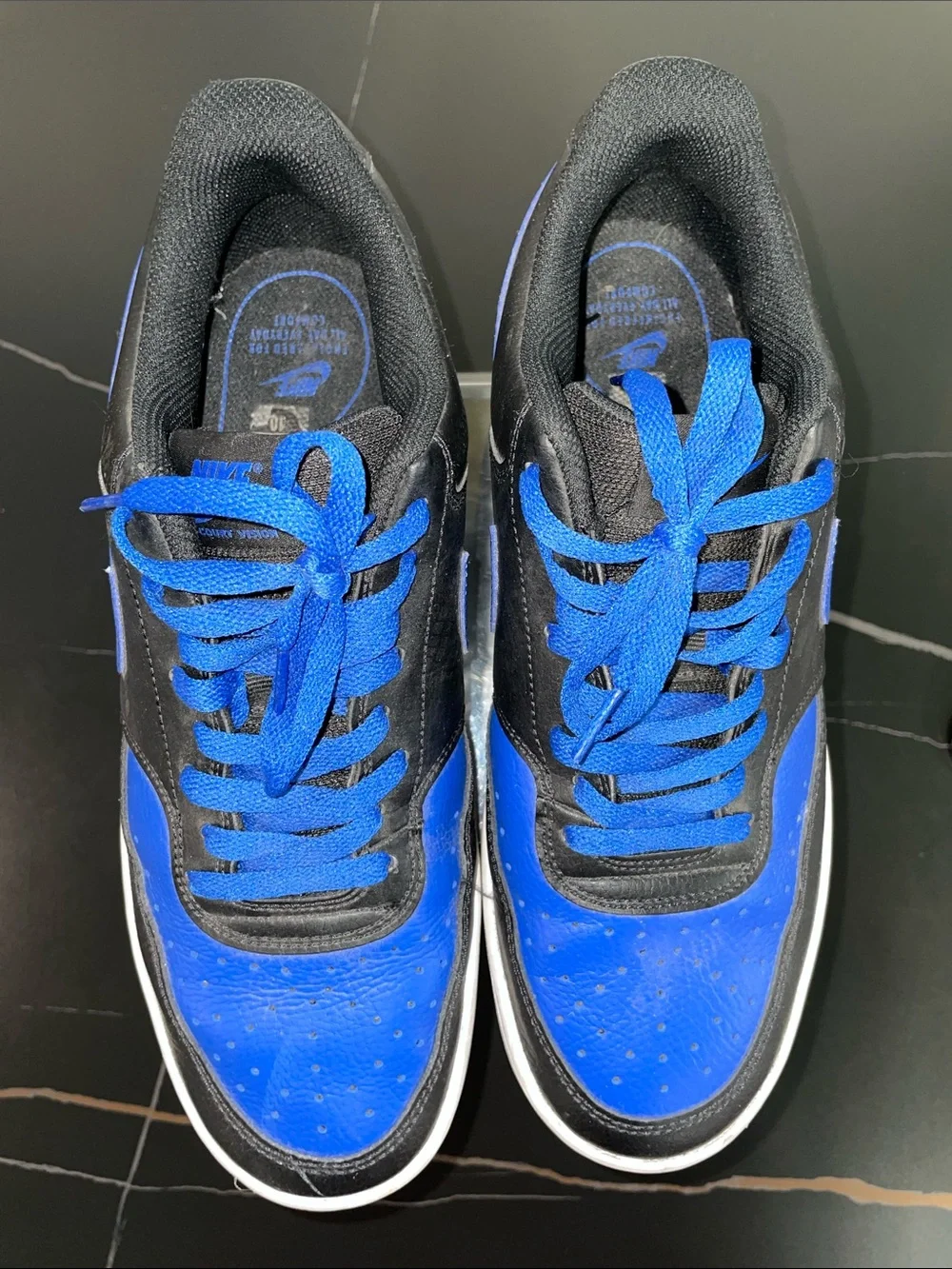 NIKE COURT VISION LOW BLACK GAME ROYAL SNEAKERS FTL-09-006